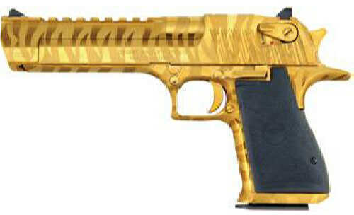 Magnum Research Desert Eagle 50 Action Express 6" Barrel 7 Round Titanium Gold Tiger Stripe Semi Automatic Pistol DE50TGTS